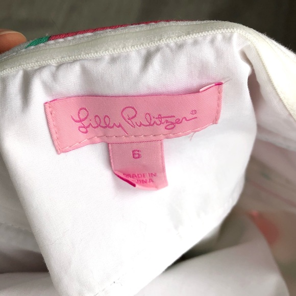 Lilly Pulitzer strapless ruffle shift dress, size 6 - Picture 7 of 12